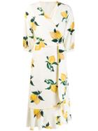 Chinti & Parker Lemon Wrap Dress - Neutrals