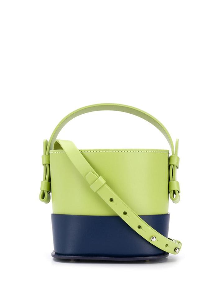 Nico Giani Colour Block Bucket Bag - Green