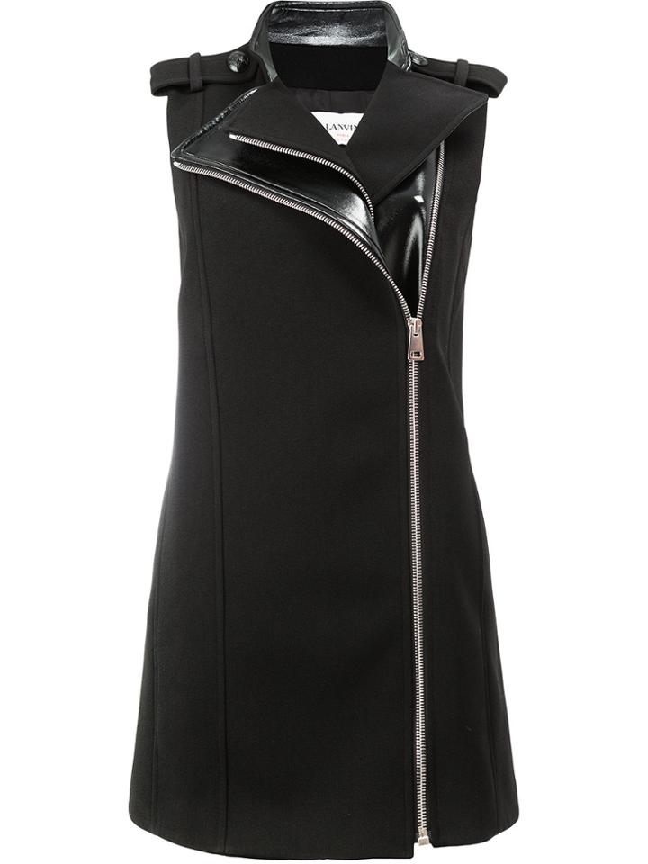 Lanvin Zippered Mikado Coat - Blue