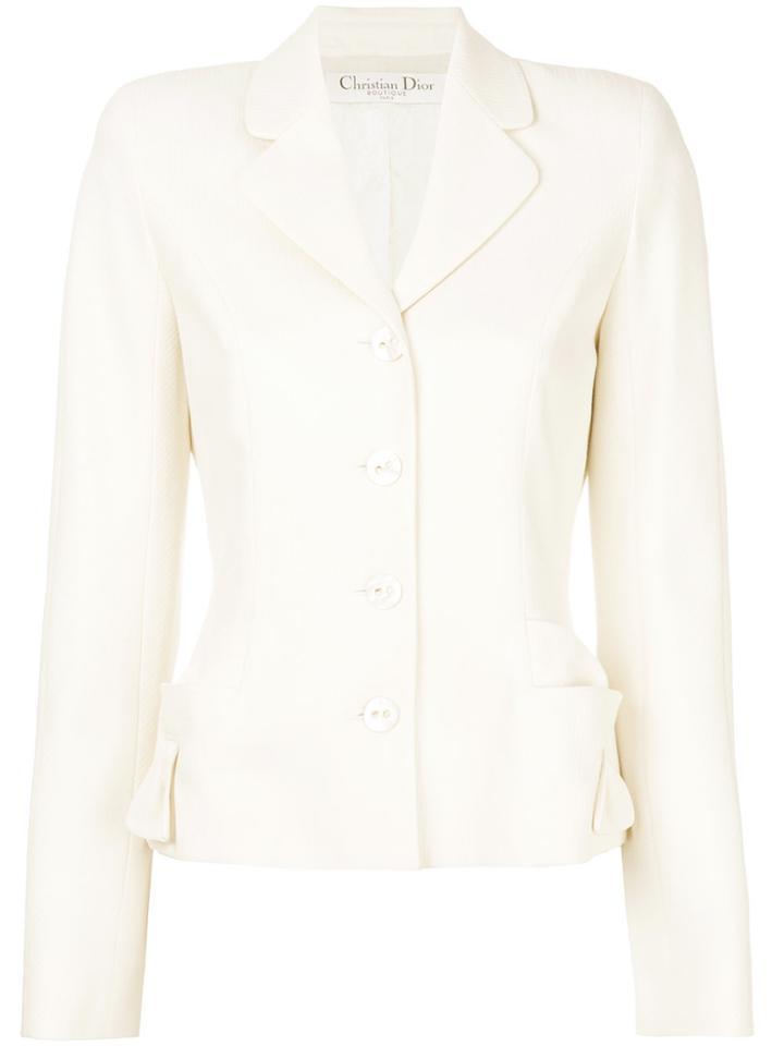Christian Dior Vintage Classic Fitted Jacket - White