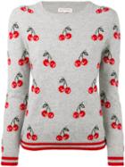 Chinti And Parker - All-over Cherry Sweater - Women - Cashmere - M, Grey, Cashmere