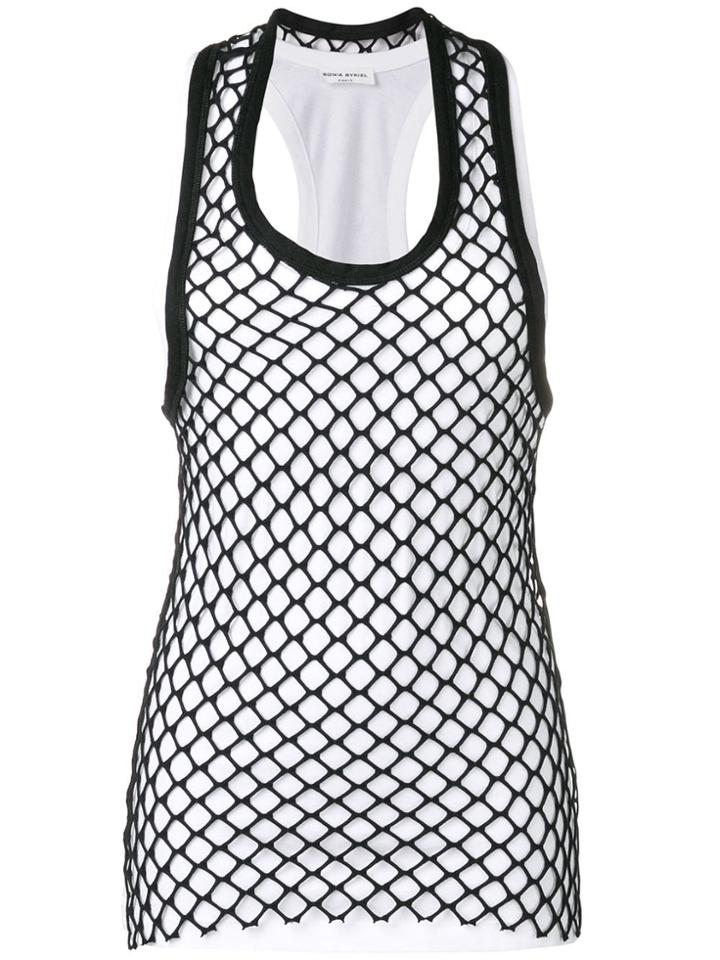 Sonia Rykiel Mesh-detail Tank Top - White