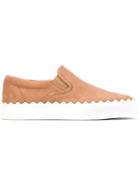 Chloé Ivy Slip-on Sneakers, Women's, Size: 40, Nude/neutrals, Leather/rubber