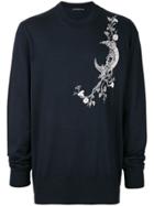 Alexander Mcqueen Moon Embroidered Jumper - Blue