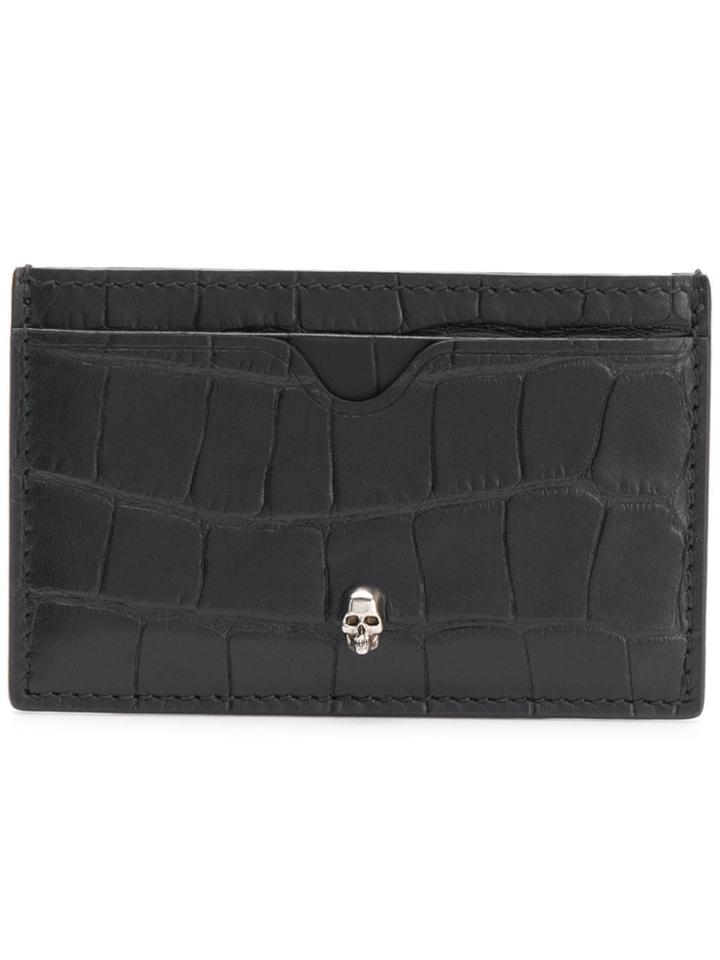 Alexander Mcqueen Skull Detail Cardholder - Black