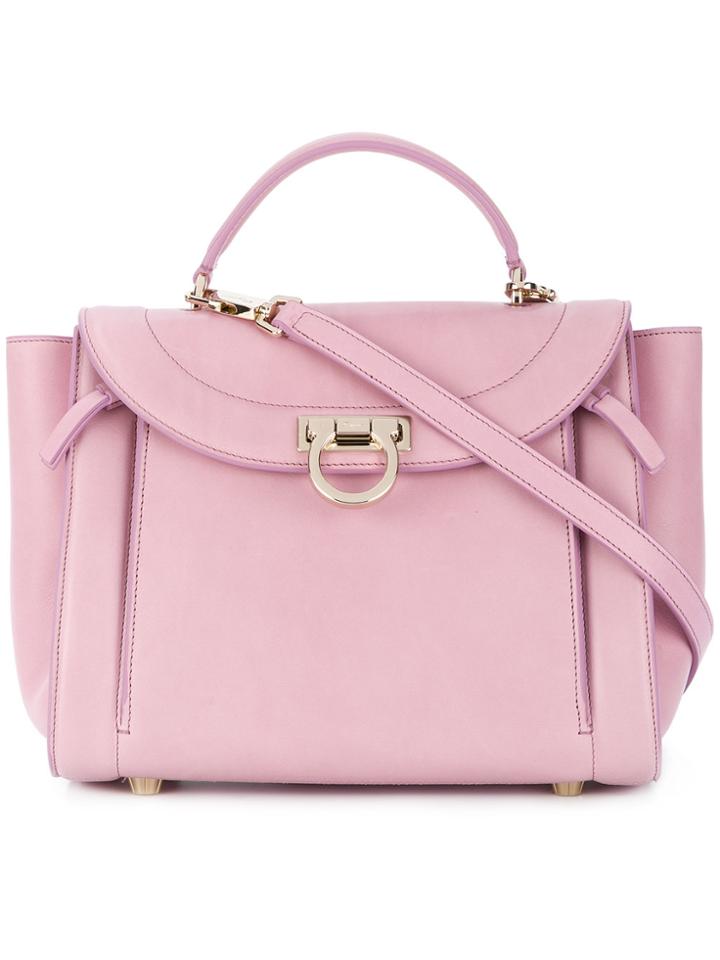 Salvatore Ferragamo Sofia Small Tote Bag - Pink & Purple