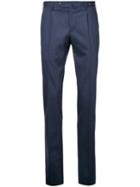 Pt01 Slim-fit Cropped Trousers, Men's, Size: 46, Blue, Elastodiene/wool