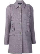 Sonia Rykiel Ruffle Detail Tweed Jacket, Women's, Size: 36, Wool