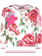 Dolce & Gabbana Floral Fitted Sweatshirt - White