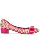 Salvatore Ferragamo Pre-owned 2000's Interlaced Bow Sabrinas - Pink