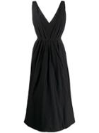 Roksanda V-neck Pleated Dress - Black