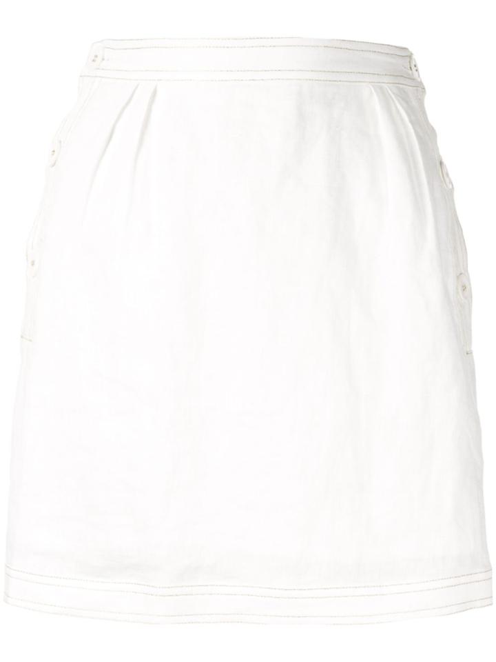 Suboo Gina Button Skirt - White
