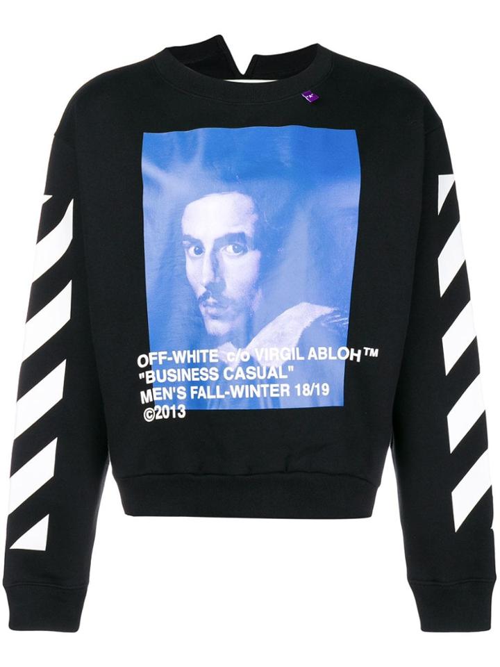 Off-white Round Neck Sweatshirt - Black