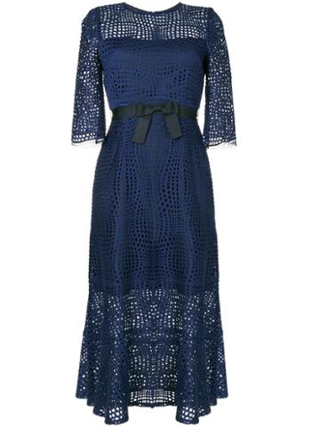 Goat - Eyre Midi Dress - Women - Cotton/polyamide/polyester/viscose - 12, Blue, Cotton/polyamide/polyester/viscose