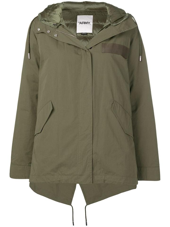 Yves Salomon Army Short Hooded Parka - Green