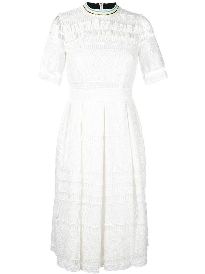 House Of Holland Heart Lace Dress, Women's, Size: 6, White, Polyester