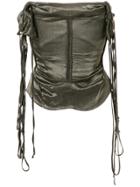 Vivienne Westwood Vintage Strap Details Lurex Corset - Metallic