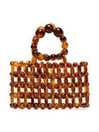 Cult Gaia Cora Beaded Tote Bag - Brown