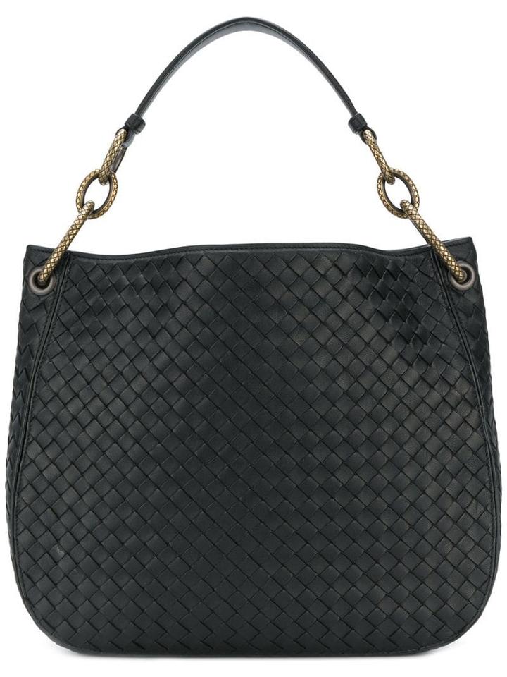 Bottega Veneta Nero Intrecciato Nappa Loop Bag - Black