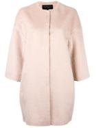 Giambattista Valli Wide Sleeves Coat, Women's, Size: 44, Pink/purple, Silk/llama/wool