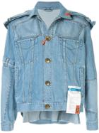 Maison Mihara Yasuhiro Shoulder-patch Denim Jacket - Blue