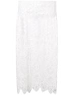 Dondup Lace Pencil Skirt - White