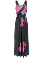 Amir Slama Flower Print Jumpsuit - Black