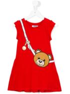 Moschino Kids Teddy Bear Dress, Girl's, Size: 10 Yrs, Red