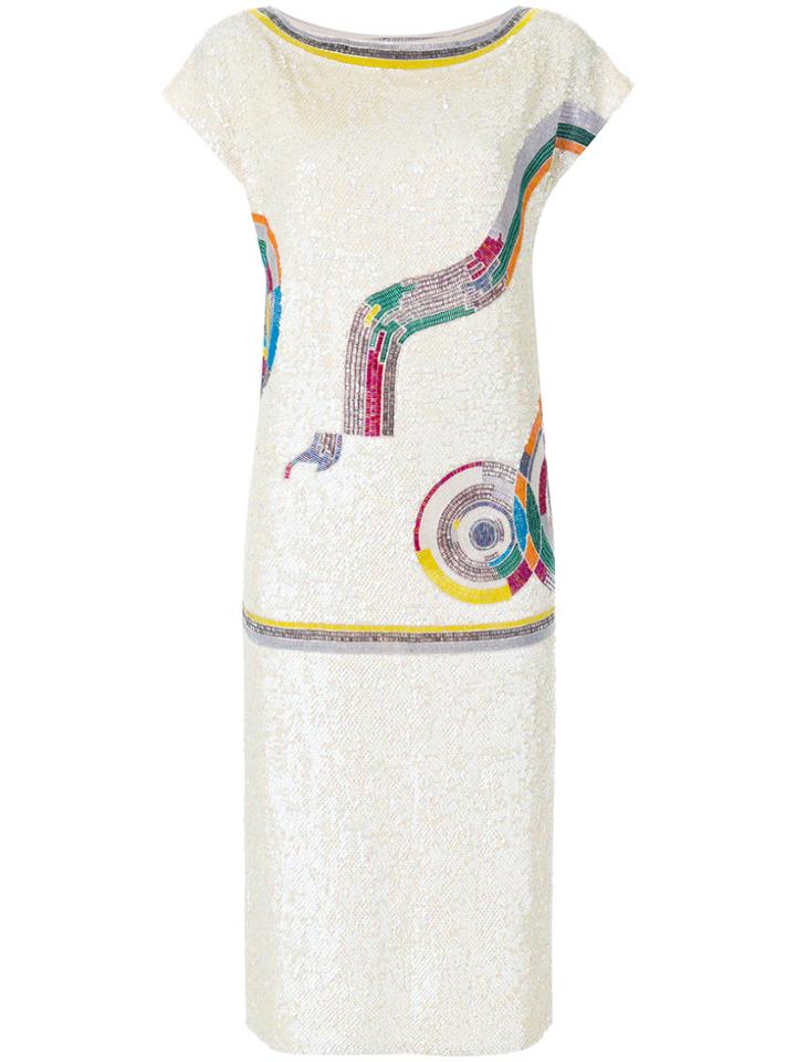 William Vintage 1965 Sequinned Dress - Nude & Neutrals