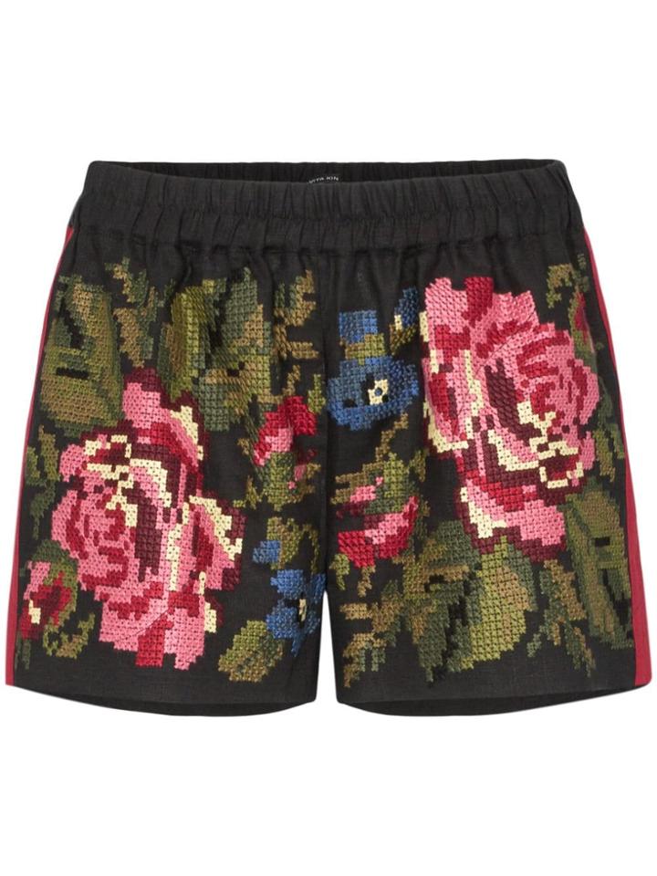 Vita Kin Scent Of Summer Linen Shorts - Black