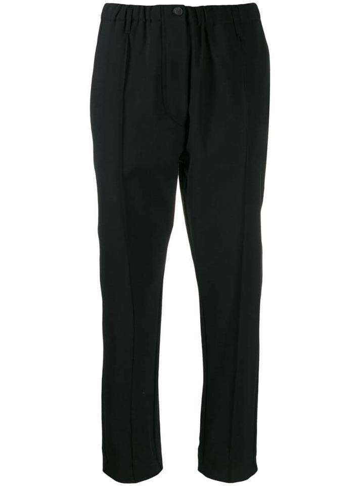 Tela Seamed Crop Trousers - Black