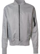 Zanerobe Bomber Jacket, Men's, Size: Large, Grey, Cotton/nylon