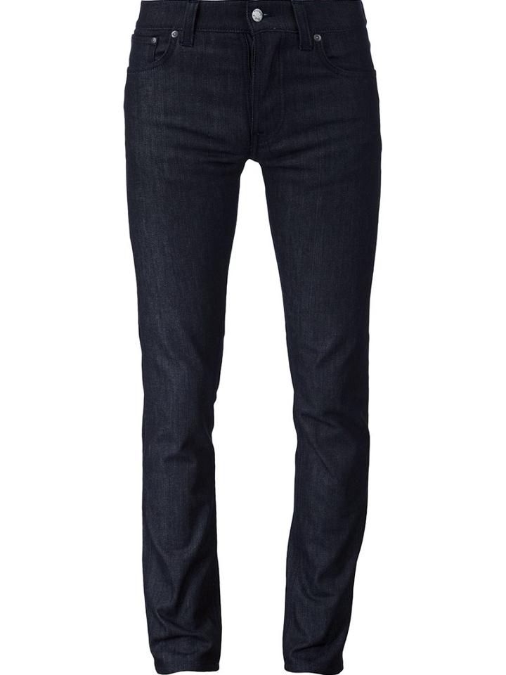Nudie Jeans Co Skinny Jeans, Men's, Size: 32/32, Blue, Organic Cotton/spandex/elastane