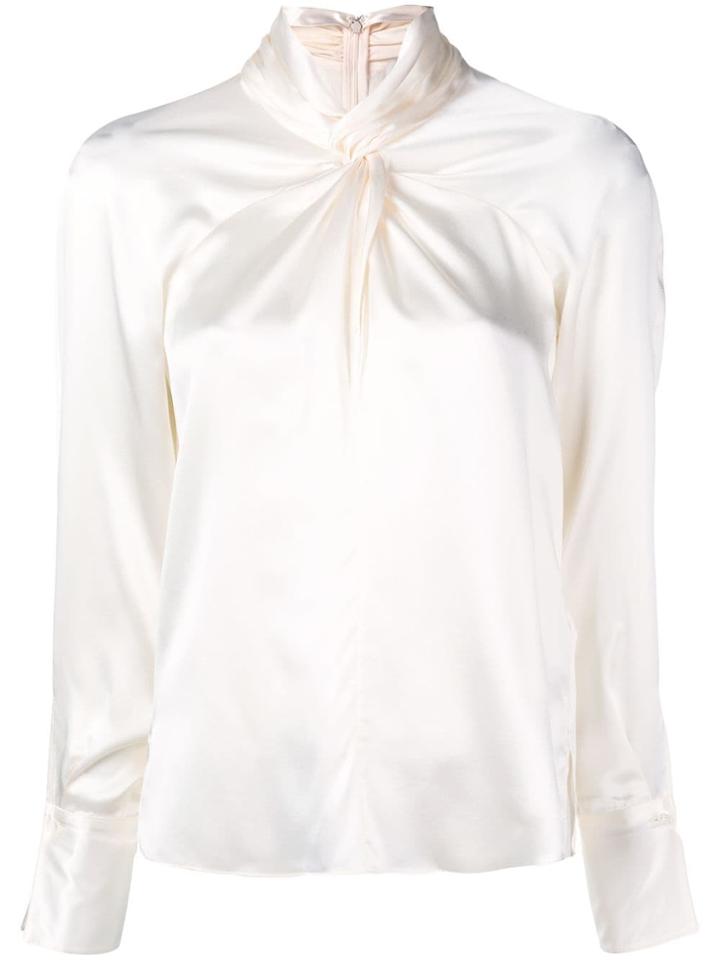3.1 Phillip Lim Ls Silk Twisted Blouse - White