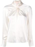 3.1 Phillip Lim Ls Silk Twisted Blouse - White