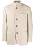Brunello Cucinelli Button Up Blazer - Neutrals