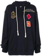 Jw Anderson University Patches Hoodie - Blue