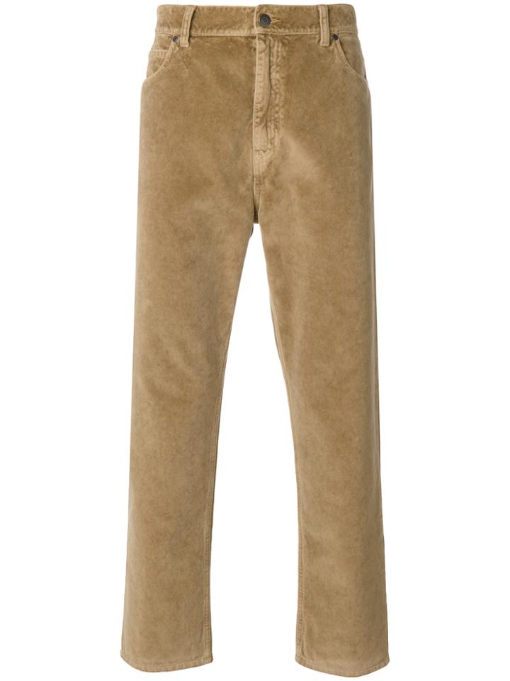 Stella Mccartney Velvet Denzel Carrot Trousers - Brown