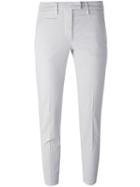 Dondup Cropped Trousers, Women's, Size: 29, Grey, Cotton/spandex/elastane