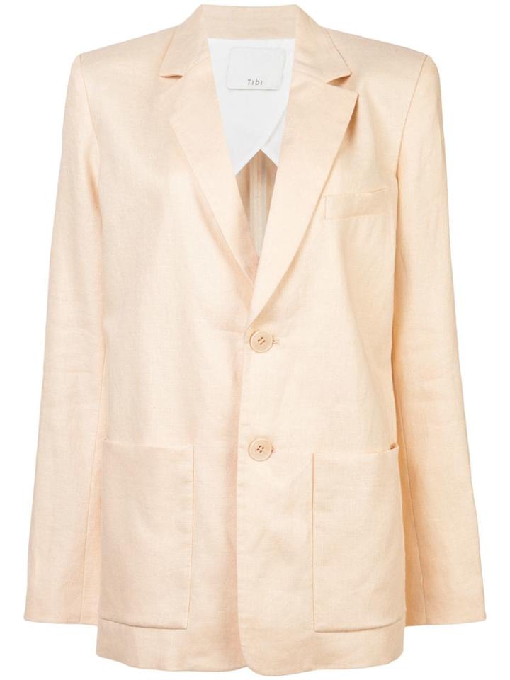 Tibi Canvas Long Blazer - Pink