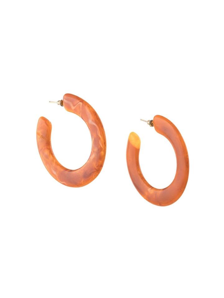 Cult Gaia Hoop Earrings - Brown