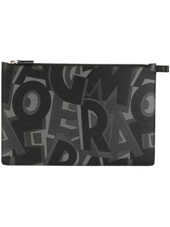 Salvatore Ferragamo Printed Clutch