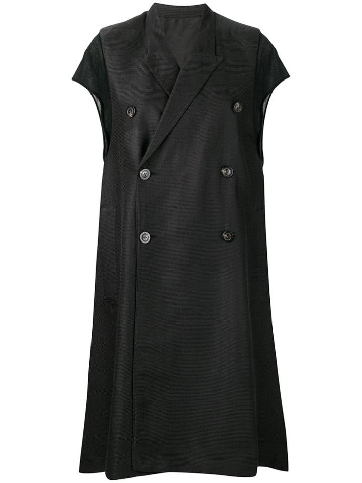 Rick Owens Oversized Trench Coat - Black