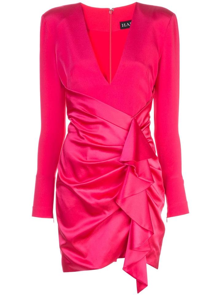 Haney Lilly Structured Shoulder Dress - Pink