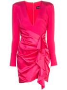 Haney Lilly Structured Shoulder Dress - Pink