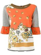 Etro Floral Print Sweatshirt, Women's, Size: 44, Yellow/orange, Viscose/cotton/linen/flax/polyester