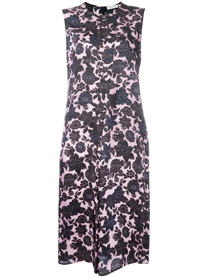 Christian Wijnants Floral-print Satin Dress - Pink & Purple