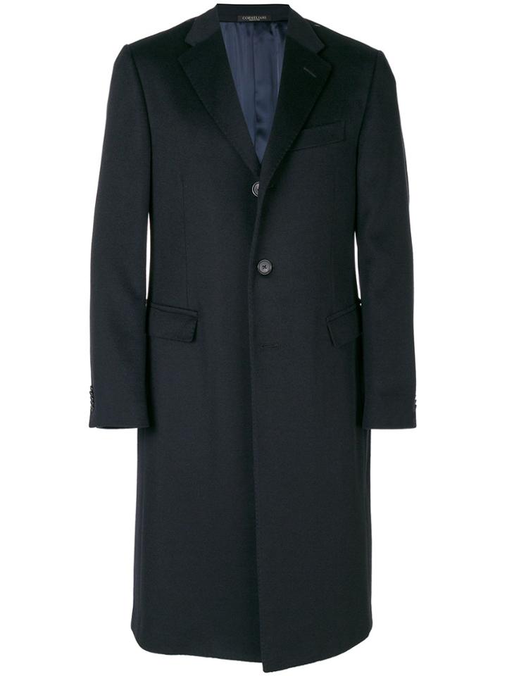 Corneliani Classic Single Breasted Coat - Black
