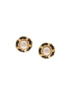 Chanel Vintage Pearl Clip-on Earrings, Women's, Black