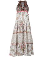 Anjuna Long Multi-pattern Dress - Multicolour